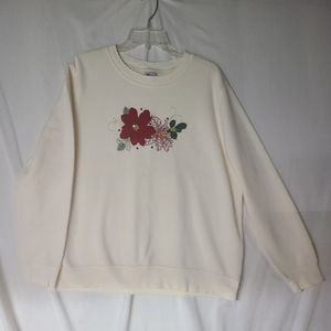 Holiday Editions Christmas XL Off White Long Sleeve Sweatshirt. Like new